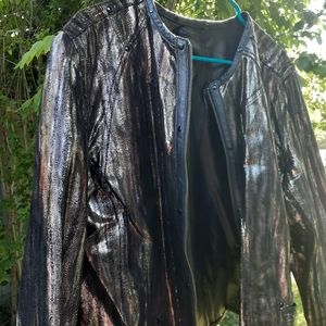 CHICOS LEATHER WOMEN'S NEW CHICO REVERSIBLE JACKET XL. BRAND NEW